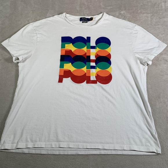 Polo Ralph Lauren Other - Polo Ralph Lauren Shirt Mens Extra‎ Large White Classic Fit Multicolor Graphic